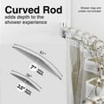 thumbnail image 6 of Wall-Mounted Adjustable Curved Shower Rod, Chrome Finish, 6 of 11