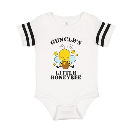 

Inktastic Cute Bee Guncle s Little Honeybee with Stars Gift Baby Boy or Baby Girl Bodysuit