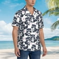 thumbnail image 3 of Honeii Cartoon Raccoon Print Men’s Hawaiian Shirt,Classic Button-Down Short Sleeve Shirt, for Beach, Vacation, and Outdoor Activities,X-Large, 3 of 7