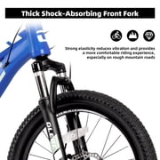 Glerc Skyline 20 inch Kids Mountain Bike for 6-12 Years Old Boys Girls, 21-Speed Bicycle with Front Suspension, Dual Disc Brakes, Rugged Frame, Navy Blue