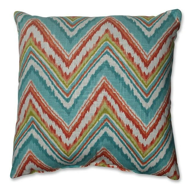 Pillow Perfect 517124 Chevron Cherade 16,5 Pouces Jeter Oreiller - Bleu-Orange