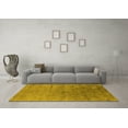 thumbnail image 3 of Ahgly Company Indoor Square Oriental Yellow Industrial Area Rugs, 4' Square, 3 of 4