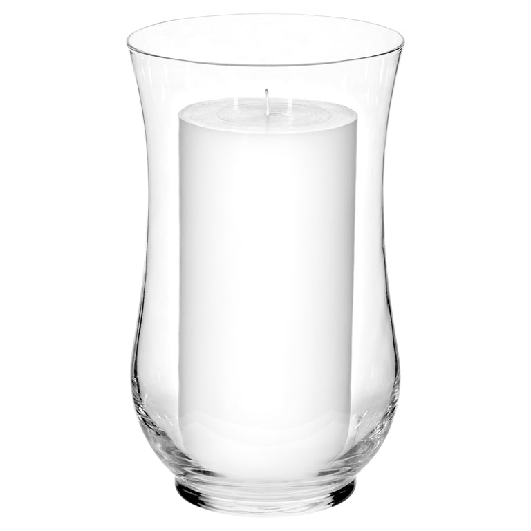 Mainstays Curved Clear Glass Hurricane Pillar Candle Holder, 11 in photo 4