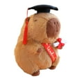 thumbnail image 3 of DOLITY Capybara Doll Toy with Hats Ornament 25cm Plush Capybara Toy Stuffed Animals for Browm, 3 of 8