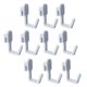 thumbnail image 4 of 20 piezas de ganchos para tablero perforado, ganchos utilitarios para organizar herramientas, ganchos de exhibición duraderos para sótano, senderismo, Gris Fernando Gancho para tablero perforado, 4 of 8