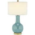 thumbnail image 2 of SAFAVIEH Ceramic Paris Solid 27.5 in. H Table Lamp w/ Shade, Light Blue/Off White, 2 of 6