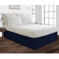 thumbnail image 2 of Pleated Bedskirt 100% Polyester/Microfiber - Fade and Wrinkle Free with 12" Tailored Drop Bedding Skirt - Superior Hotel Quality Bedskirts - Twin Size - Navy Blue Solid., 2 of 4