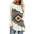 thumbnail image 2 of Pntutb Mujeres Moda Casual Manga Larga Cuello Redondo tops Blusa Suelta Camisas Estampadas Pntutb Pntutb-6454, 2 of 5