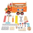 thumbnail image 4 of Juego de herramientas de madera para niños, carrito de herramientas para juegos de simulación, divertido juguete de construcción para habilidades, 4 of 9