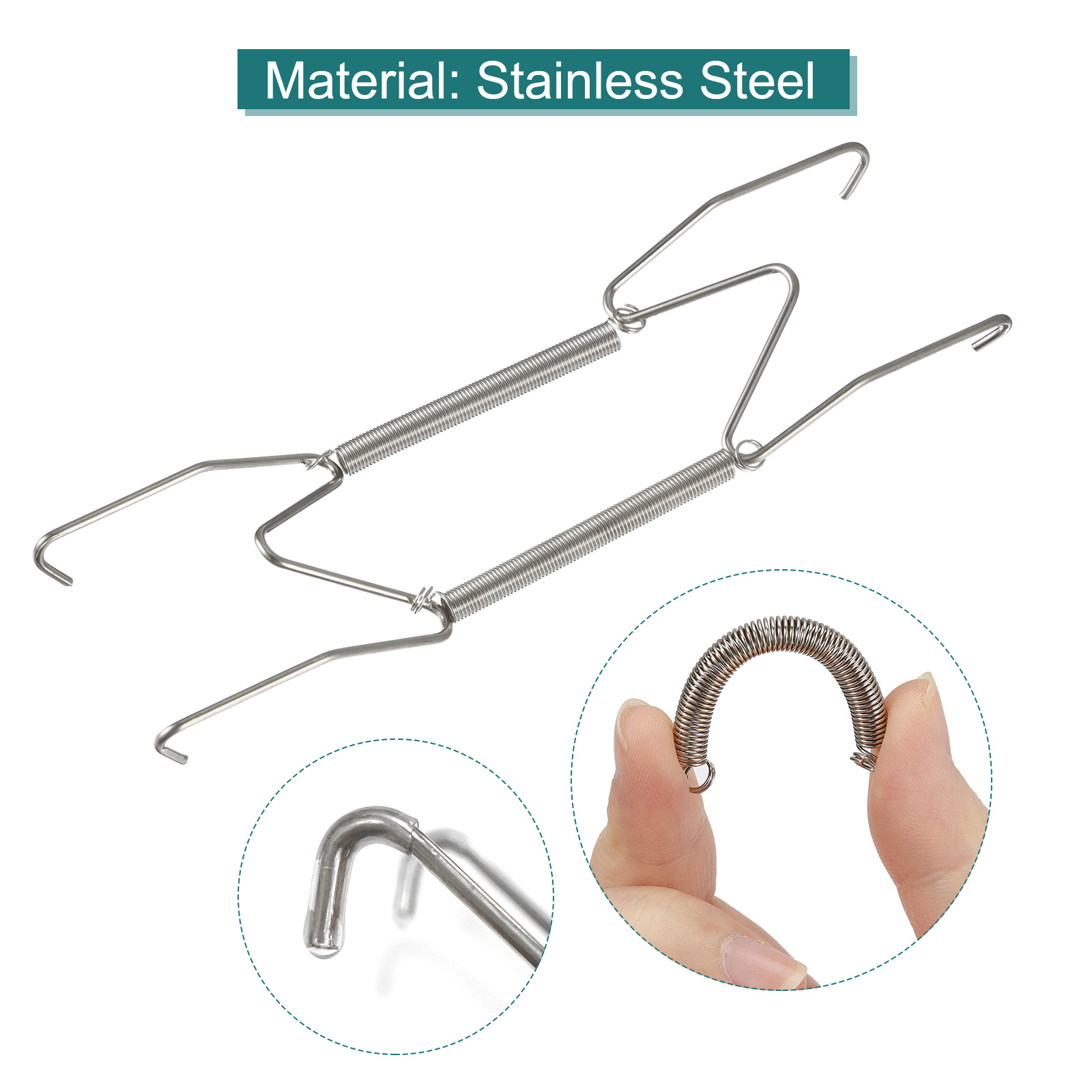 Unique Bargains Stainless Steel Invisible Wall Plate Hanger for Artwork Display 4 Pcs