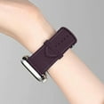 thumbnail image 3 of Kebiory Compatible with Apple Watch Band 38mm 40mm 41mm,Canvas Strap with Soft Leather Lining with Classic Firmly Buckle for iWatch Series8/7/6/5/4/3/2/1/SE for Women/Man (Purple), 3 of 7