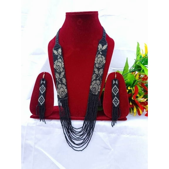 Native Style Layered Beaded Necklace– Ukrainian beaded Necklace Native Handmade Seed Bead Necklace,Tribal ethnic beaded necklace