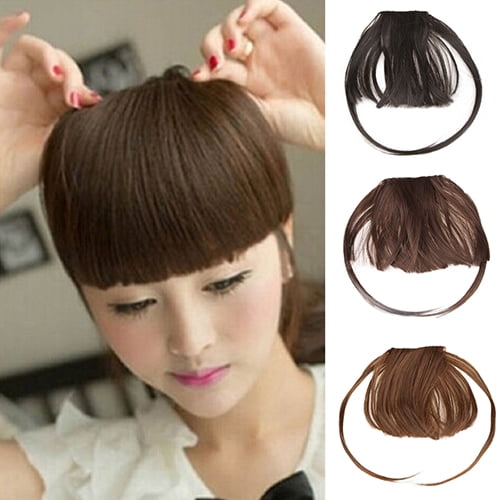 Kaola Pretty Women Girl Clip on Front Side Straight Fringe Bangs Hair Piece Extension Kaola Pretty Women Girl Clip on Front Side Straight Fringe Bangs Hair Piece Extension