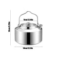 thumbnail image 3 of Stainless Steel Camping Kettle for Outdoor Use - Large Capacity Portable Kettle for Open Fire, Hiking & Picnics, 3 of 6