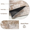thumbnail image 6 of Runner Rug 2'x6', Brown Coastal Washable Non-Slip Hallway Runner Rugs, Summer Beach Nautical Starfish Coral Vintage Bedside Rugs Floor Mats Carpet Runners for Kitchen Bathroom Laundry Room, 6 of 8