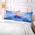 thumbnail image 5 of Azure Blue Marble Plush Pillow Cases King Size Ultra Soft Warm Pillowcases with Zipper 20"x40", 5 of 9