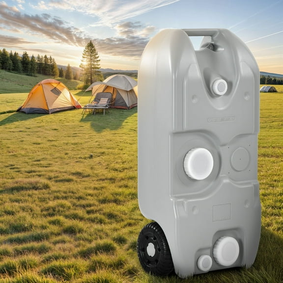 ModFusion 10.6 Gallon Portable RV Waste Water Holding Tank HDPE Rectangular 40L Gray