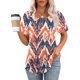 thumbnail image 2 of Camisetas de Manga Corta de Verano para las Mujeres Impresas con Cuello Redondo, Poliéster Ligero Top de Verano Casual, 2 of 5