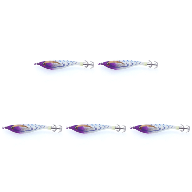 Señuelo Pesca Luminoso Anzuelos Calamar Anzuelo Artificial Cebos Jigging () Púrpura