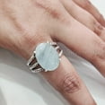 thumbnail image 4 of Natural Aquamarine Ring, Aquamarine Gemstone Ring, March Birthstone, 3 Twisted Band, 925 Sterling Silver, Womens Ring, Christmas, Thanksgiving, Handmade, Statement Jewelry, Natural Gemstone Ring, 4 of 7