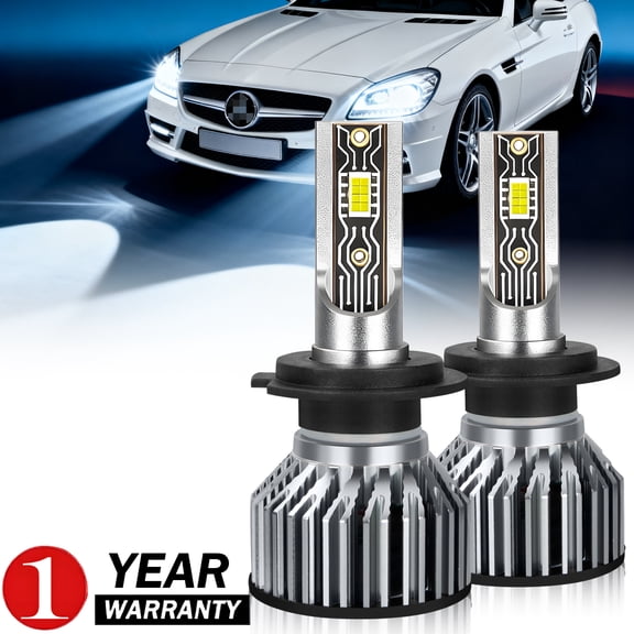 Fits Mercedes-Benz SLK350 2005-2016 LED Headlight Set, Super Bright, High/Low Beam, Plug & Play, 2-Pack