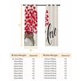 thumbnail image 6 of Valentine's Day Blackout Curtains for Bedroom, Red Love Heart Branches Bottles Beige Thermal Insulated Kitchen Drapes with Grommets, Light Blocking Window Treatment, 2 Panels 52" x 63", 6 of 7