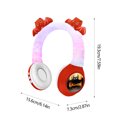 thumbnail image 3 of Auriculares Bluetooth inalámbricos Fiudx para niños con cabeza de peluche de monstruo de Halloween 822, 3 of 6