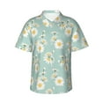 thumbnail image 2 of Yiaed Floral Daisy Print Hawaiian Shirt for Men Short Sleeve Button Down Shirts Beach Shirts for Men-Large, 2 of 5