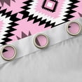 thumbnail image 4 of jejeloiu Rustic Farmhouse Cabin Black Out Curtains,Aztec Boho Geometric Curtains Pack of 2 (42x63 Each),Pink Rhombus Triangle Bedroom Curtains For Girls Boys,Luxury Bedroom Decor, 4 of 6