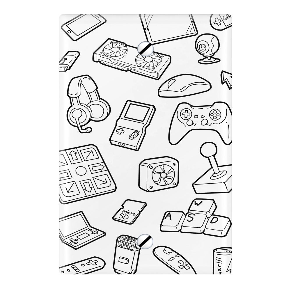 WIRESTER 1-Gang No Device Wall Plate Cover, Gamer Stuff - Walmart.com, image size:1000x1000