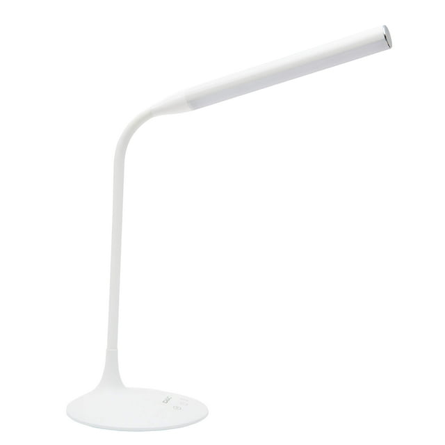 Data Accessories Company Lámpara De Escritorio - 15"" De Altura - Bombilla Led De 6 W - Montaje En Escritorio - Blanco - Para Oficina, Hogar, Dormitorio