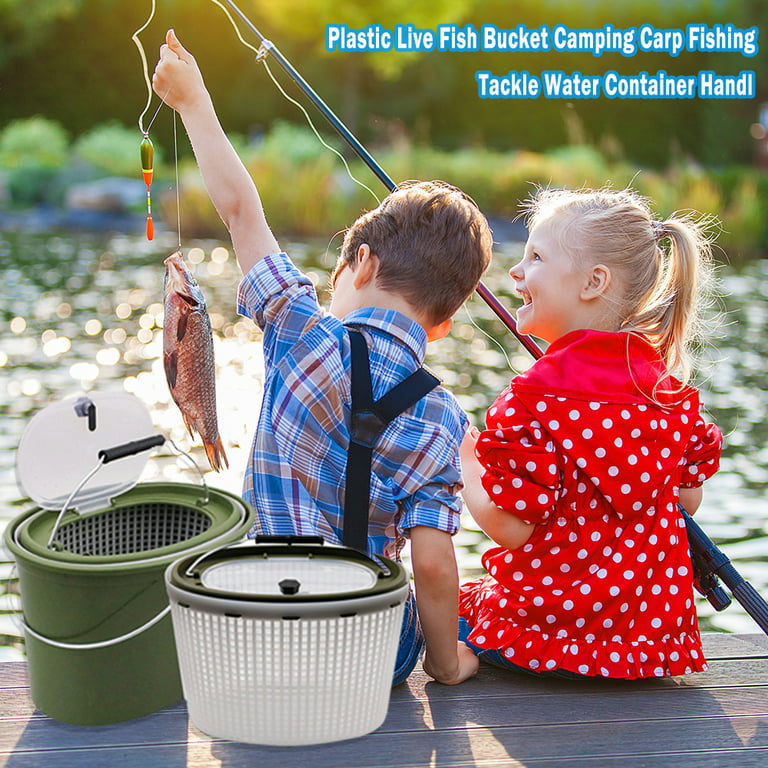 Portable Live Fish Bucket Outdoor Camping Fishing Tackle Storage Tool (S)