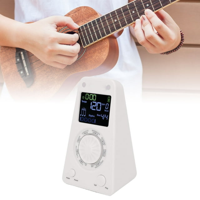 Sélection de Rythme Polyvalente pour Métronome Numérique avec Compatibilité Universelle d'Instrument Haut-Parleur Bt Métronome Électronique Accordeur 10 Tons Test de Vitesse Précis pour Piano Guitare