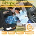 thumbnail image 3 of Solar Powered Camping Fan with LED Lantern, USB Rechargeable Solar Camp Fan with 4 Speeds Powerful Wind & Timer, Quiet Battery Operated Tent Fan, Portable Desk Fan for Camping, Fishing, RV Trips, 3 of 7