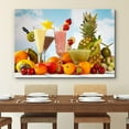 thumbnail image 2 of wall26 Canvas Print Wall Art Tropical Fruit Smoothies with Strawberry &amp; Orange Garnish Fruit Food Photography Realism Chic Scenic Colorful Multicolor Ultra for Living Room, Bedroom, Office - 32&q, 2 of 5