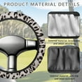thumbnail image 4 of ZUXONGSY Gray Leopard Print Golf Cart Steering Wheel Cover Auto Accessories Car Interior Decor Protector Golf Cart Steering Wheel Covers Club Car Interior Accessories Car Decorations, 4 of 7