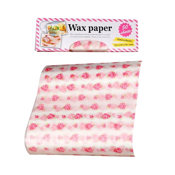 Clearance Under $3.54! 50 Sheets Greaseproof Wax Paper for Baking and Sandwich Wrapping (C, Hot Pink)