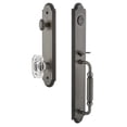 thumbnail image 2 of Grandeur 848381 Arc Solid Brass Rose Dummy Full Plate "F" Grip Handleset - Nickel, 2 of 5