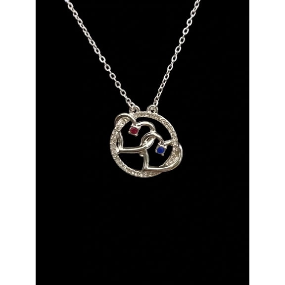 Double Heart Cubic Zirconia necklace