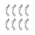thumbnail image 2 of 16 juegos de colr de cadena de cuero bnco K pteado en metal con conector de broche de ngosta, de bricoje, gargantil, fornitur Baoblaze Cierres de langosta de pulsera, 2 of 8