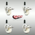 thumbnail image 2 of 3 Inch 316SS Nylon Wheel Swivel 1 Inch Expanding Stem Caster Set Lock Brake, 2 of 2