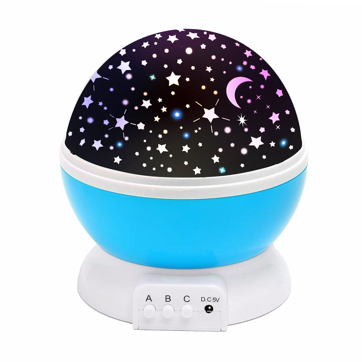 LED Projector Star Moon Galaxy Night Light For Children Kids Room Sky Rotating B 