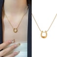 thumbnail image 3 of LYMAYTER Collier pour Femmes Collier pour Femmes - Forme de Sabot Cheval Ajouré, Ajustable-Cyclable, 3 of 7