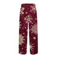 thumbnail image 5 of Fabrcox Pj Pants for Men Big and Tall Straight Leg Mens Christmas Pj Pants Christmas Santa Claus Printed Soft and Comfortable Lounge Pants Vermilion XL, 5 of 5