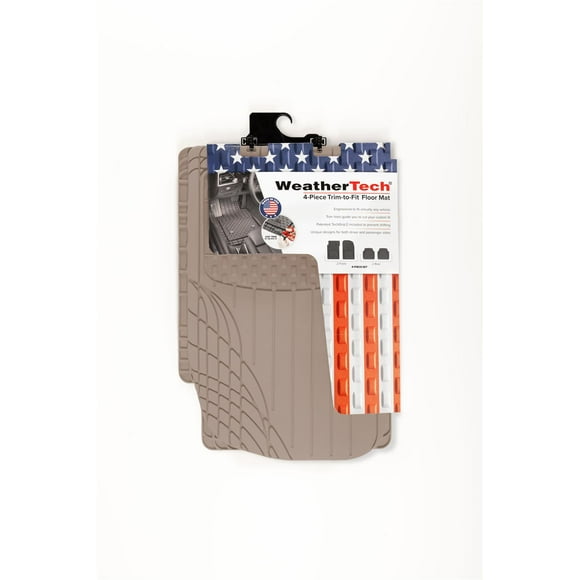Weathertech Floor Mat 11TTFST Cut-To-Fit; Tan; Thermoplastic Elastomer TPE; 4 Piece