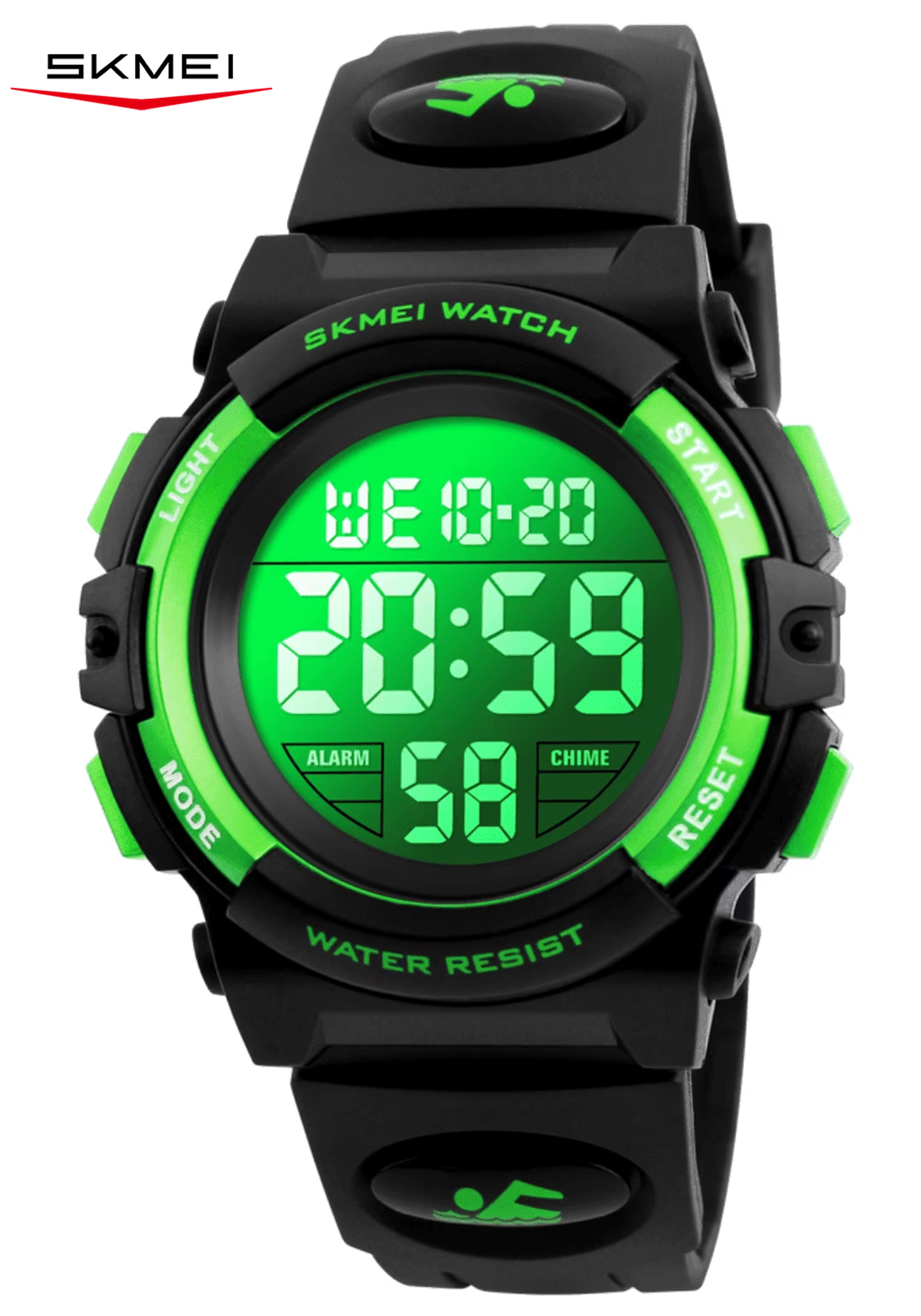 SKMEI Watch, Digital Sport Waterproof LED Watch with Alarm Stopwatch for Ages 5-7-10-12, PU Strap