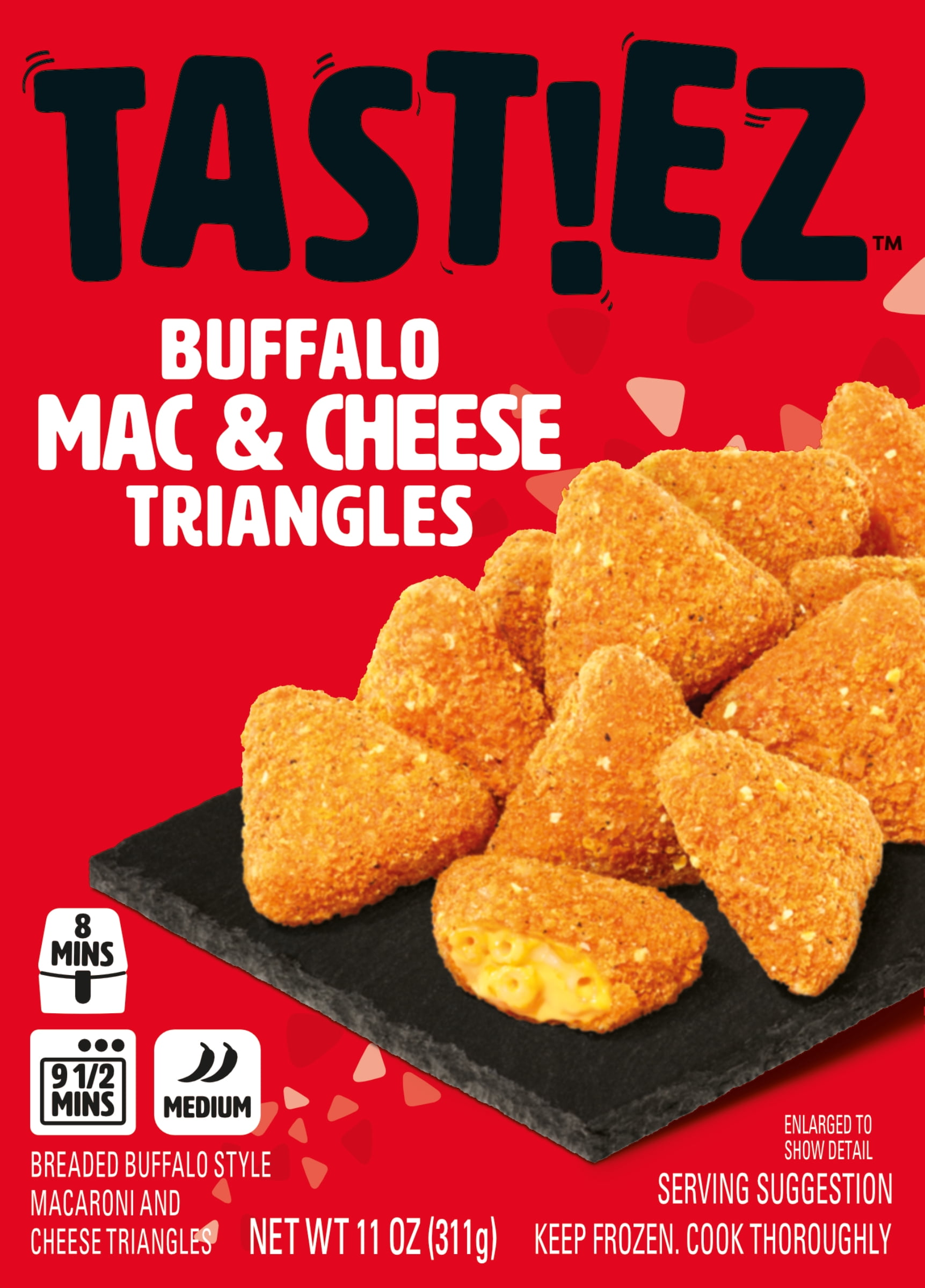 TAST!EZ Breaded Buffalo Mac & Cheese Bites, 11 oz Carton, TASTIEZ Frozen Appetizers