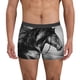 thumbnail image 1 of Balery Running Horse Black And White Calzoncillos bóxer para hombre, ropa interior de algodón suave y transpirable con cinturilla de nailon-Small, 1 of 5