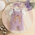 thumbnail image 2 of CAUYDY Preemie Girls Going Home Outfit Baby Girl Short Sleeve Bodysuit Set Newborn Fall Winter Clothes Infant Romper 0 3 6 9 Months 1T 2T Sizes 6-12 Months,Purple, 2 of 9