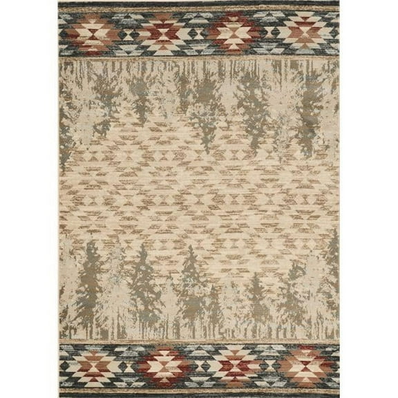 39 x 63 in. Ivory Polypropylene Rug